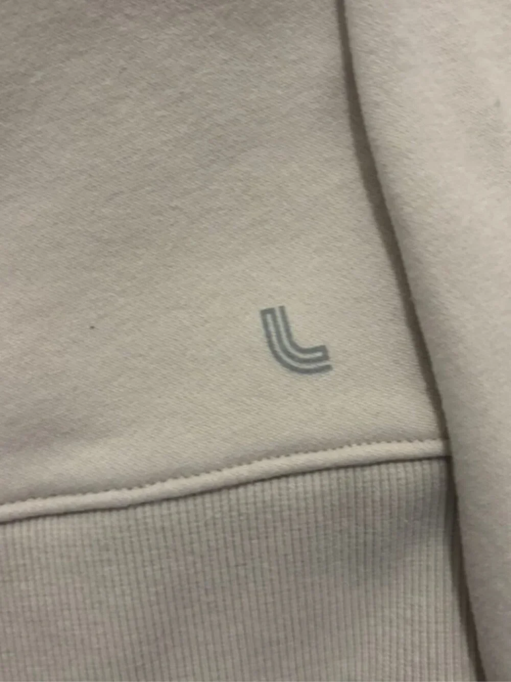 Lole Half Zip Hoodie Sweater Medium White Beige Pullover Kangaroo Pocket - Picture 4 of 6